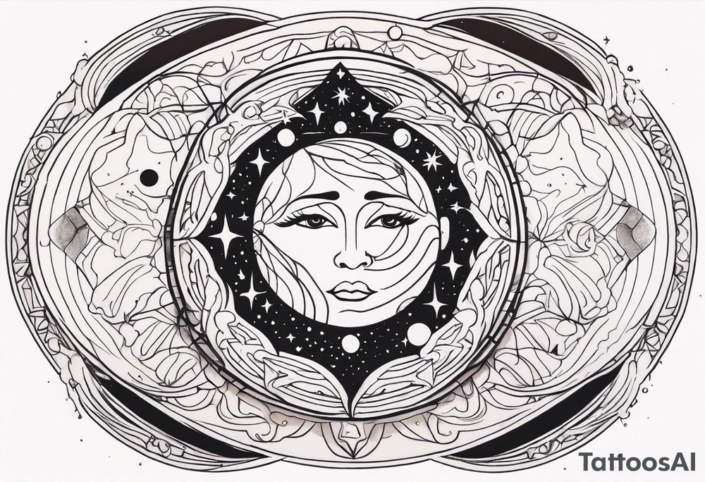 universe vision inside yogi's mind tattoo idea