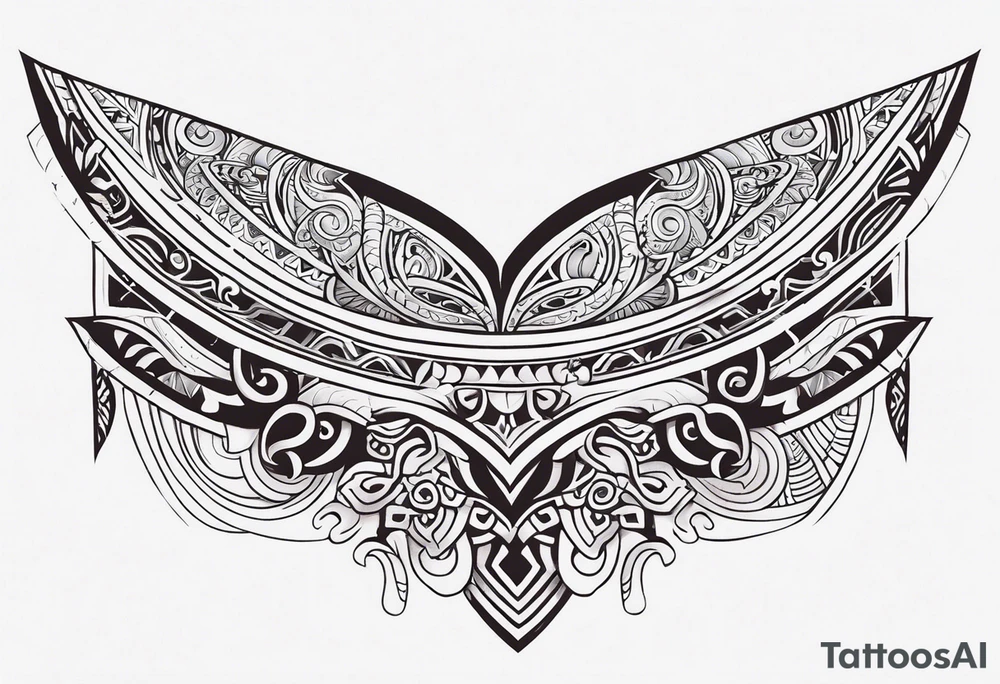 Maori back and neck tattoo design tattoo idea