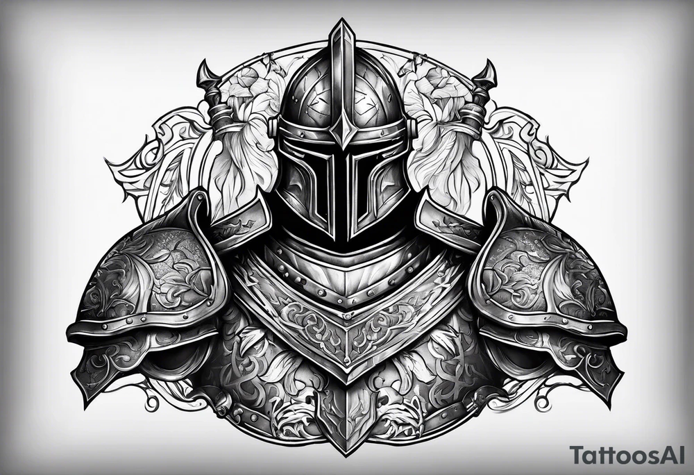 knight heavy armor tattoo idea