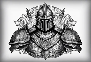 knight heavy armor tattoo idea