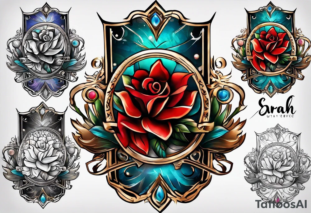 a unique tattoo design that incorporates the name “Sarah” in an artistic and stylish way tattoo idea