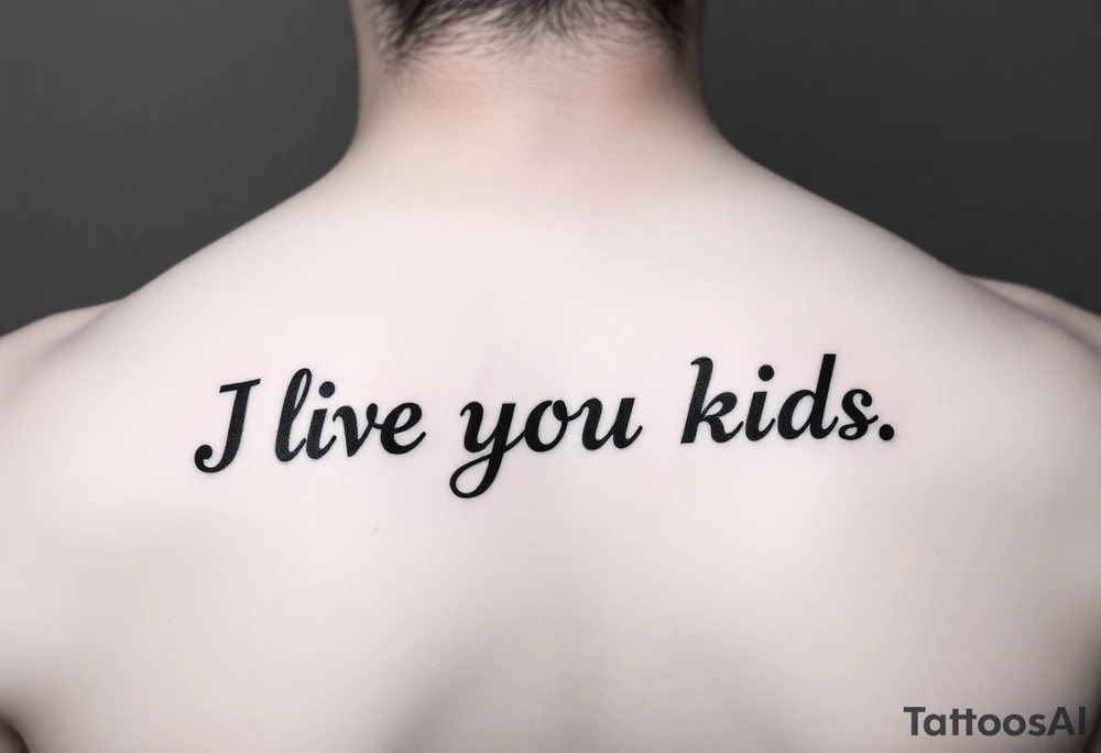I live for my kids tattoo idea