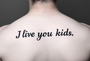 I live for my kids tattoo idea