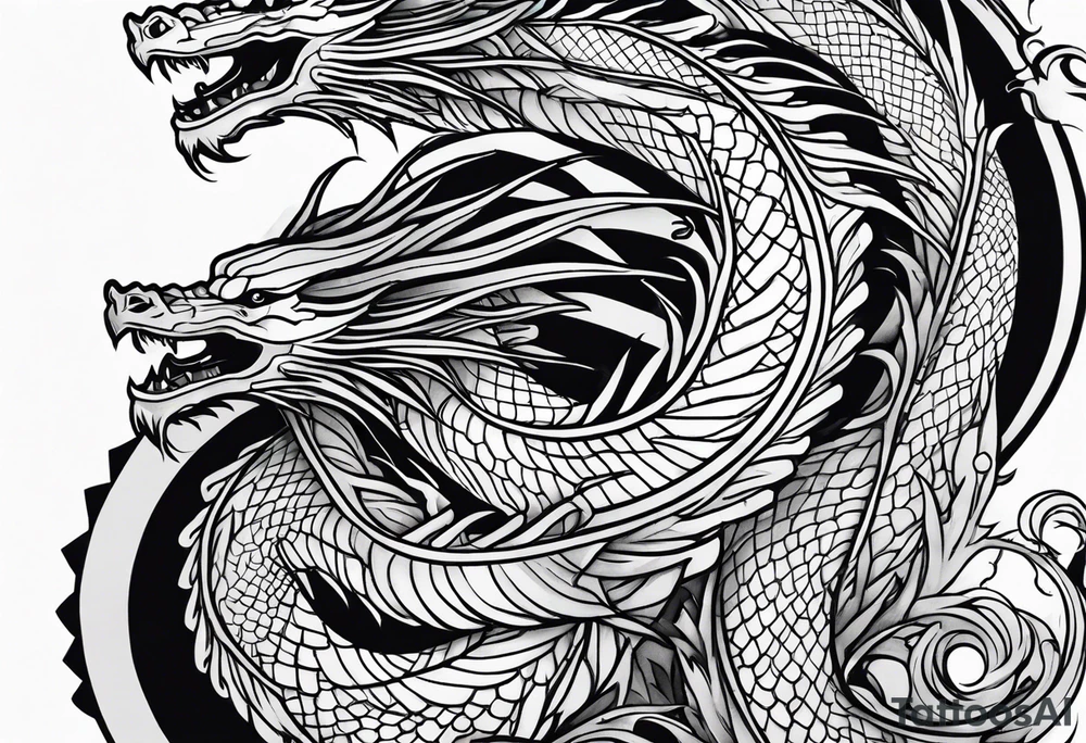 roaring dragons tattoo idea