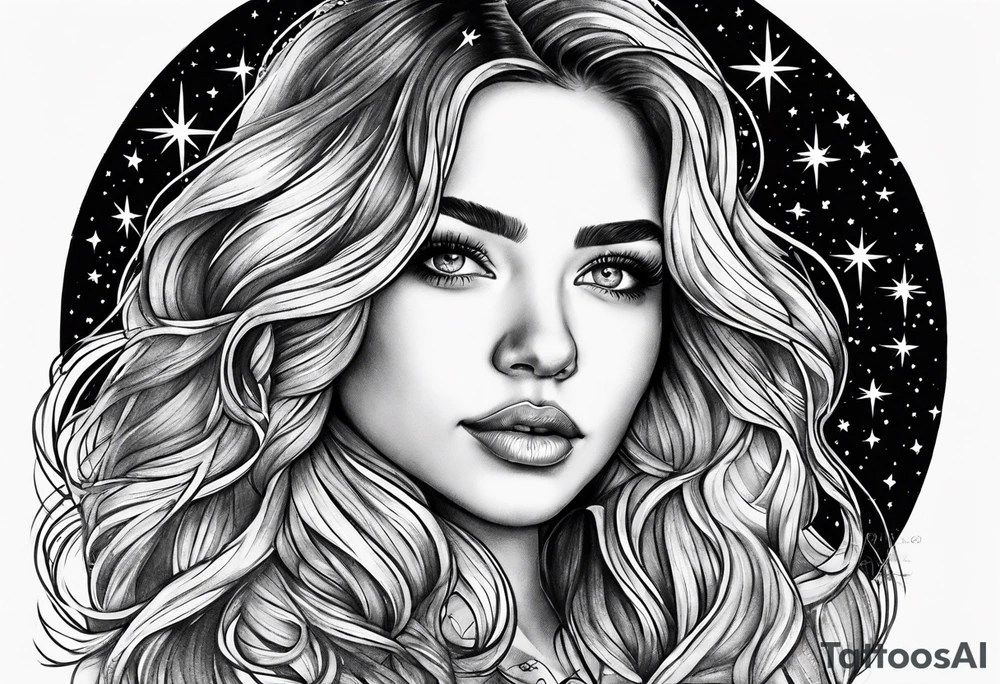 Starry night tattoo idea