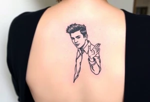 Rick Astley Never Gonna Give You Up Shaking Hands Left to Right Dance Pose tattoo idea