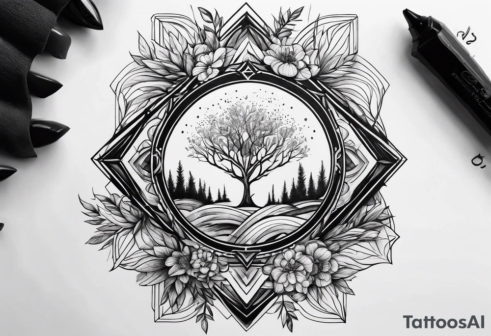 Representation of growth through challenges tattoo idea