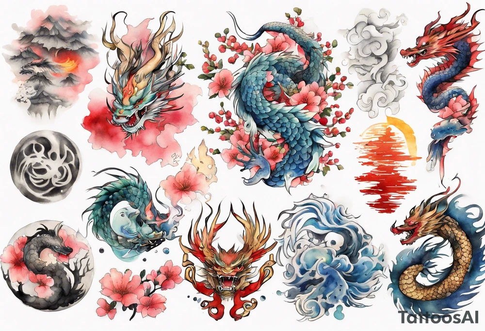 和彫りの龍　大きい tattoo idea