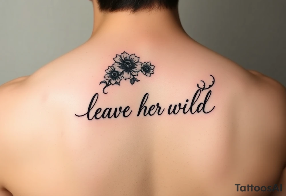nightshade incorporating the words "leave her wild" tattoo idea