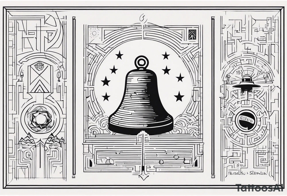 Bell, Maze, tracks, North Star, Graveyard, Mask, Eternal, Rewind, tattoo idea
