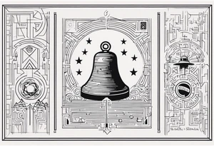 Bell, Maze, tracks, North Star, Graveyard, Mask, Eternal, Rewind, tattoo idea