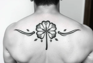 Small tattoo relating to gambling to cover up an existing tattoo which is probably the size of a thumb nail. 4 leaf clover? 1 leaf clover? Blackjack? Roulette? tattoo idea