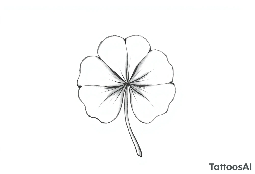 4-leaf clover tattoo idea