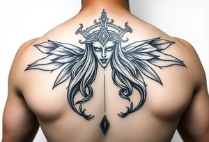 Aquarius theme mysterious screams power elegant and feminine tattoo idea