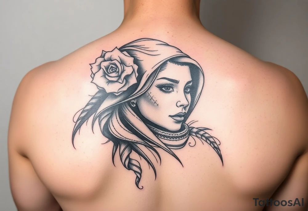 make a full arm sleeve of my deceased mother her name is jalisa tattoo idea