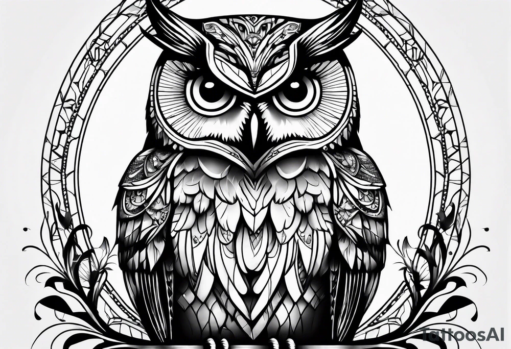 Infinity owl tattoo idea