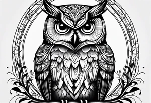 Infinity owl tattoo idea