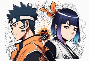 Hinata and hanabi from Naruto tattoo idea