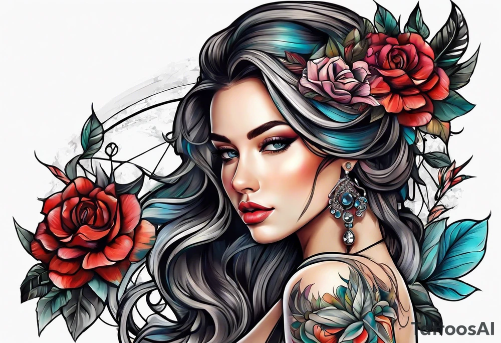 женщина демон tattoo idea