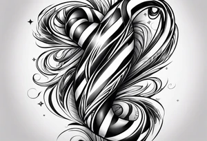 candy cane tattoo idea