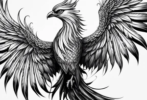 phoenix with extra long tail feathers
long neck tattoo idea