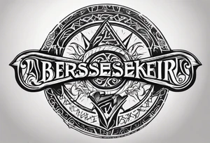 Valhalla berserker round shield axe tattoo idea
