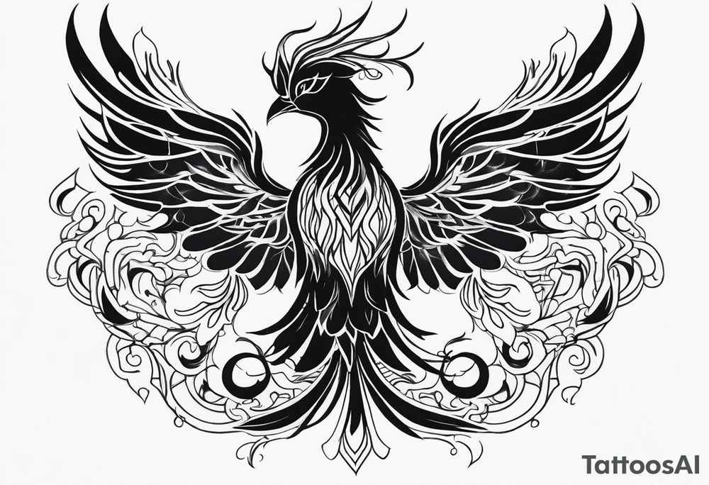 phoenix not so elaborated tattoo idea