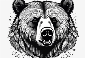 Grizzly bear line tattoo idea