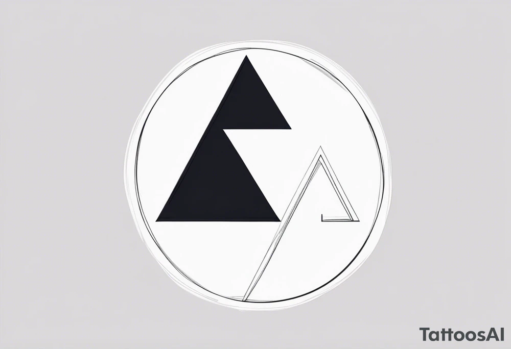 letter delta inside a circle, subtle, for a young woman tattoo idea