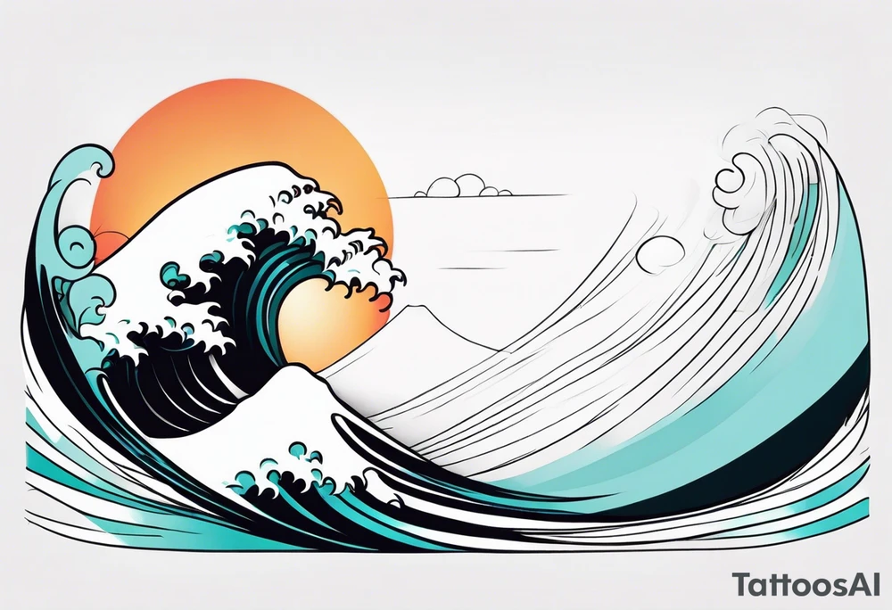 wave tattoo idea