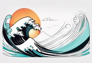 wave tattoo idea