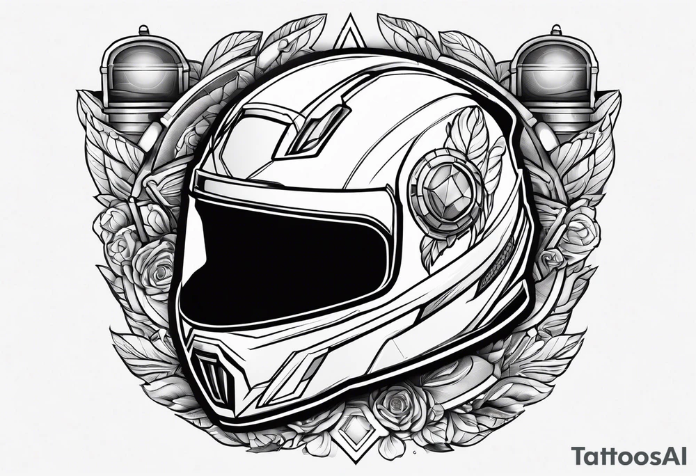 Helmet of soldier and a kid toy next to it. tattoo idea