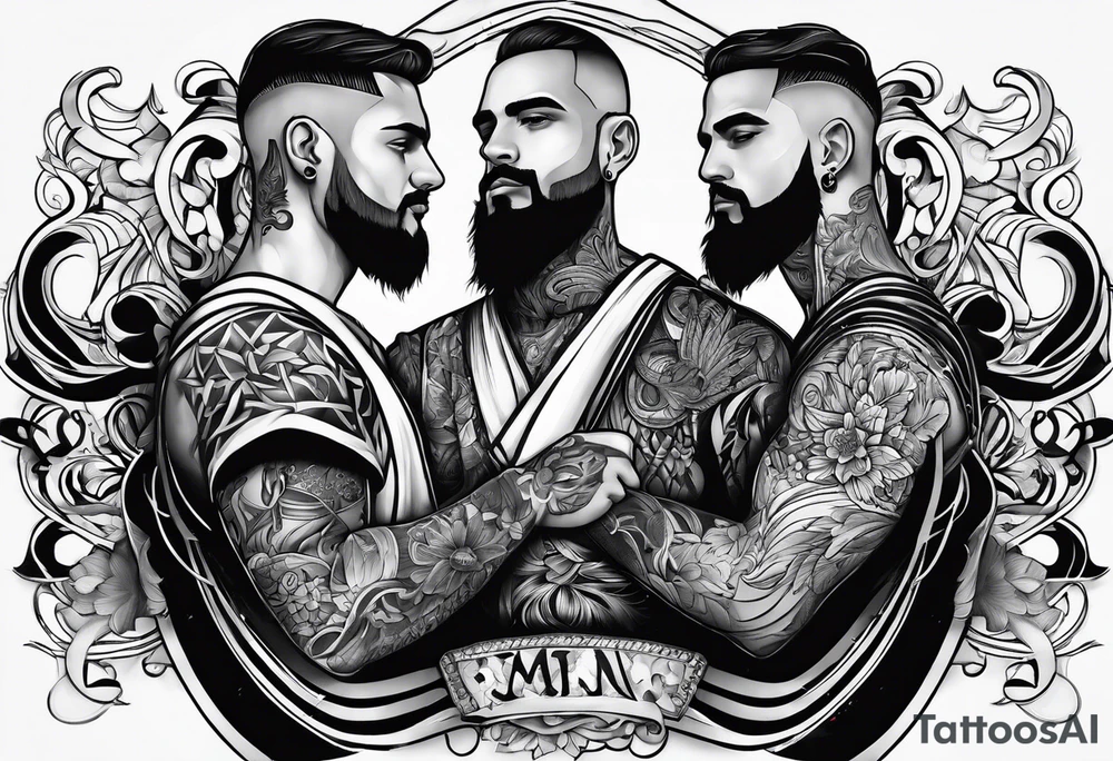 small tattoo about brotherhood between italian twins tattoo idea