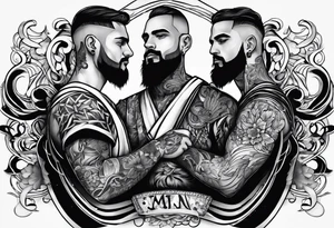 small tattoo about brotherhood between italian twins tattoo idea