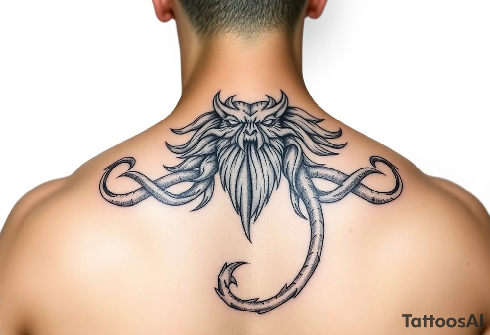 neptune god of sea tattoo idea