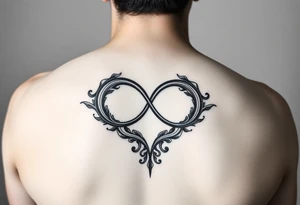 american traditional infinite love tattoo idea