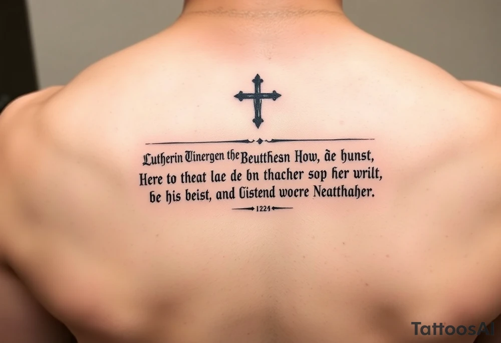 Lutheran, American, German, Apostles Creed
Forearm tattoo idea