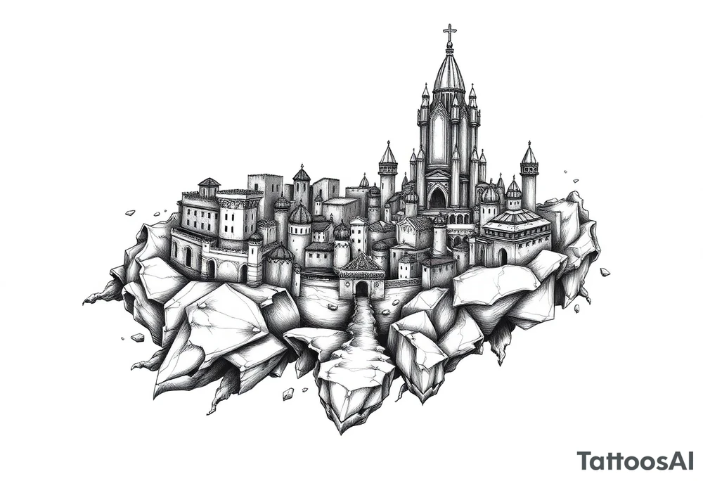 city of 
Atlantis tattoo idea