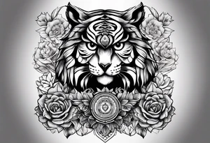 Owl and tiger tattoo idea