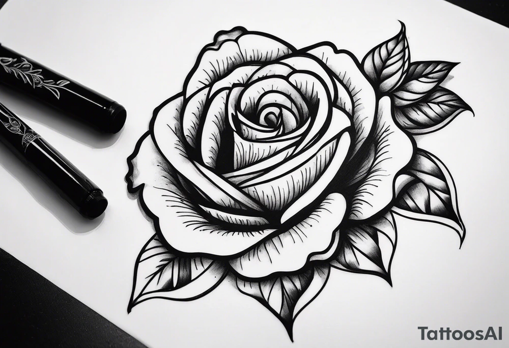 Hard times in cursive with an rose tattoo idea
