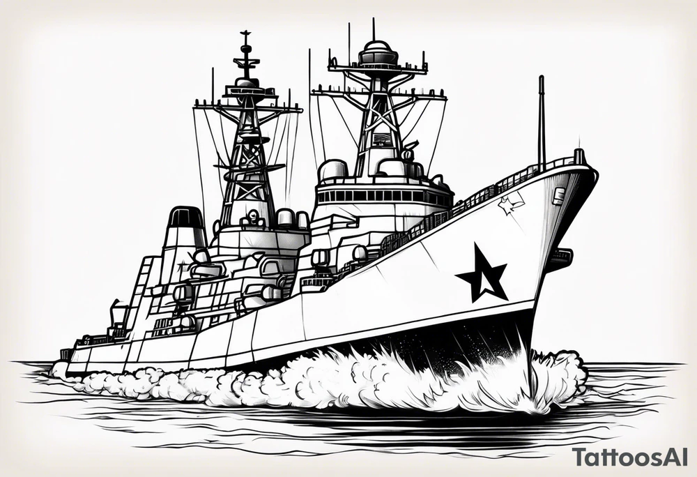 guided missile destroyer tattoo idea