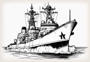 guided missile destroyer tattoo idea