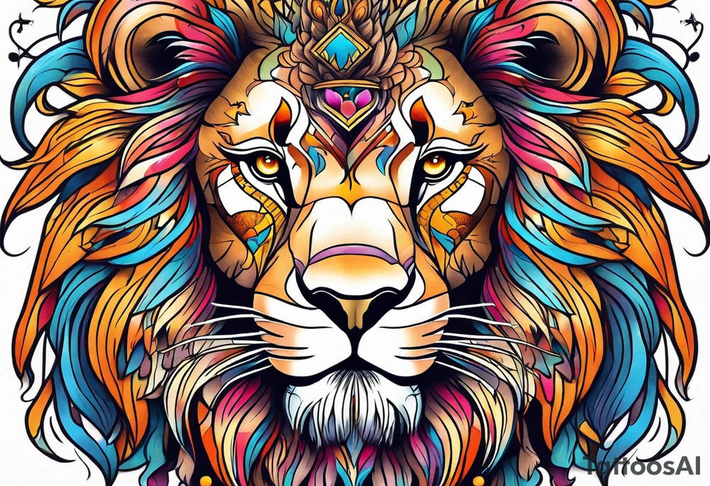 Retarded lion tattoo idea