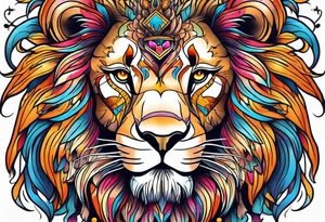 Retarded lion tattoo idea