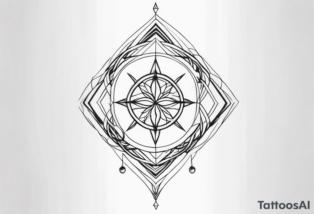 Long thin chain tattoo idea
