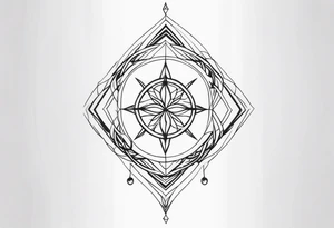 Long thin chain tattoo idea