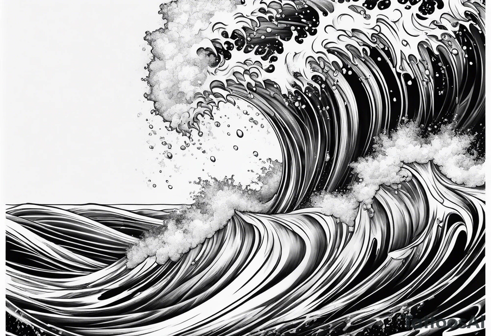 water drop falling into ocean tattoo idea