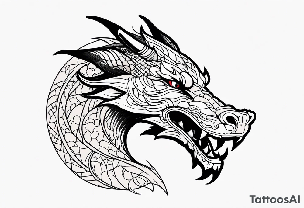 Dragon, tear skin and get out tattoo idea