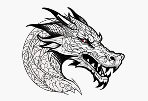 Dragon, tear skin and get out tattoo idea