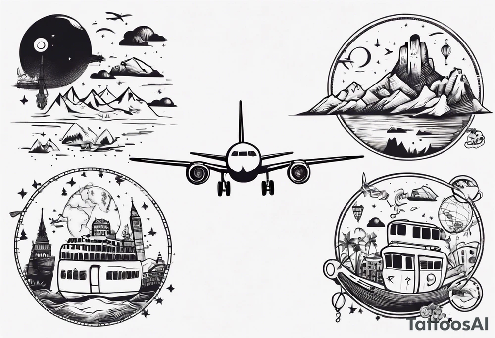 a kid dreaming about travelling around the world tattoo idea a kid dreaming about travelling around the world tattoo idea